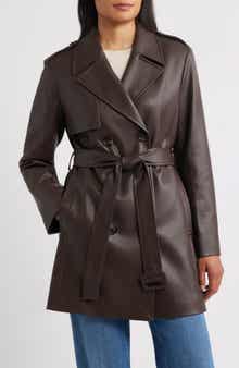 Sam Edelman Faux Leather Trench Coat