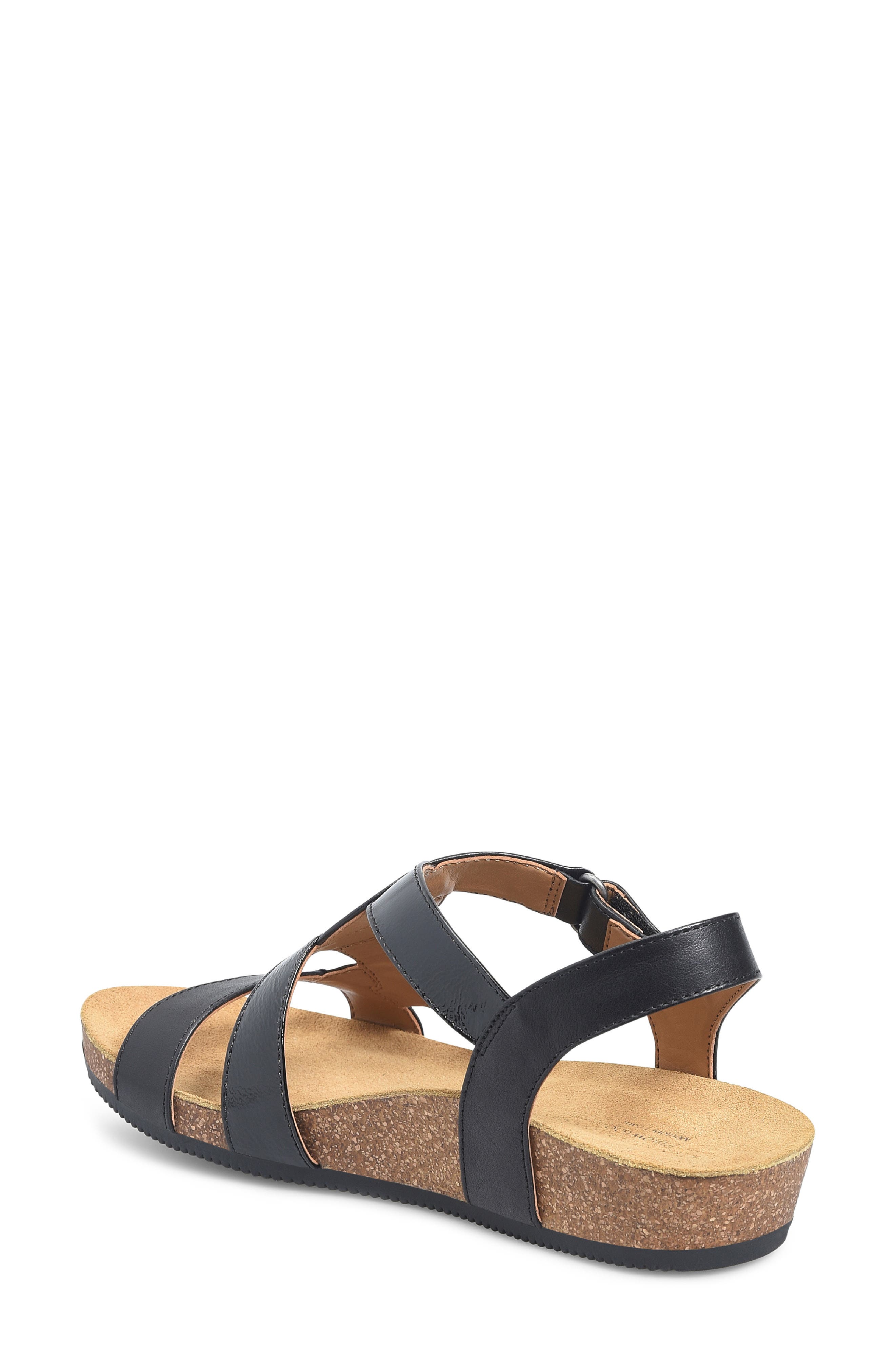 Comfortiva Garner Wedge Sandal, Alternate, color, Black