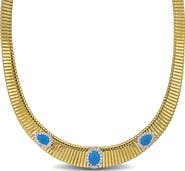 Julianna B. Stone & Cubic Zirconia Omega Necklace
