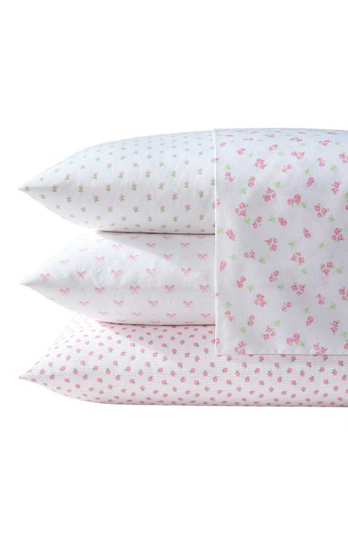 Laura Ashley Violet Print Microfiber Sheet Set In Multi
