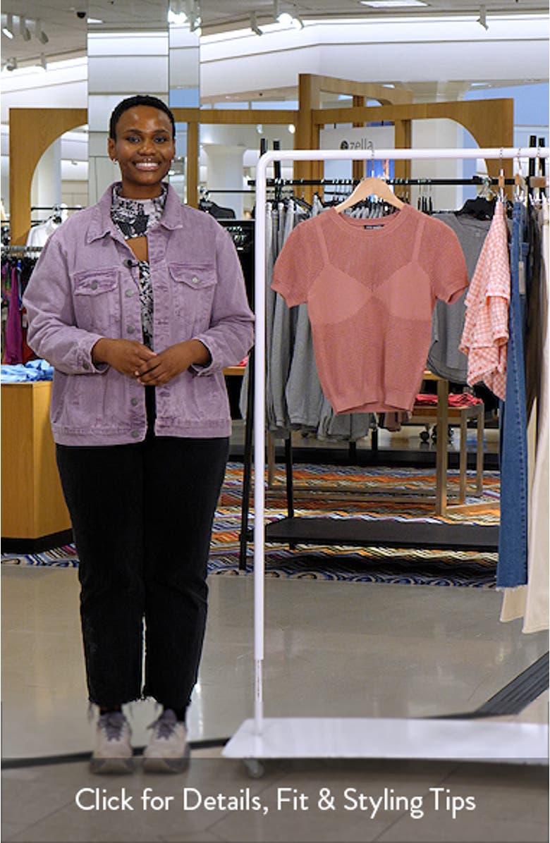 Blakelee Open Stitch Short Sleeve Sweater, sales video thumbnail