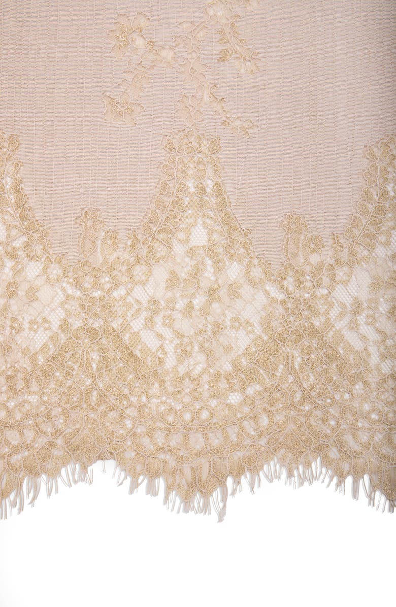 SAACHI Lace Embellished Scarf, Alternate, color, Cream