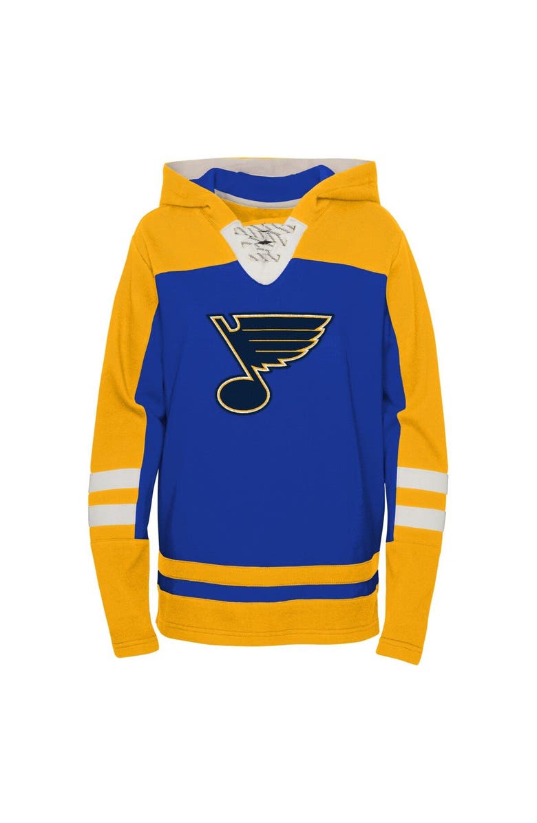 Outerstuff Preschool Blue St. Louis Blues Ageless Revisited Lace-Up V-Neck Pullover Hoodie, Alternate, color,