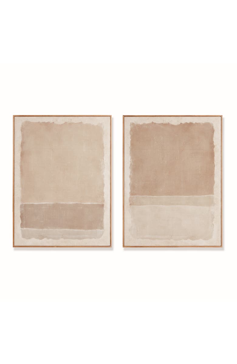 Napa Home & Garden 29.5"W x 1.5"D x 39.25"H Composition In Taupe Giclees Framed Wall Art Set of 2, Main, color, Beige
