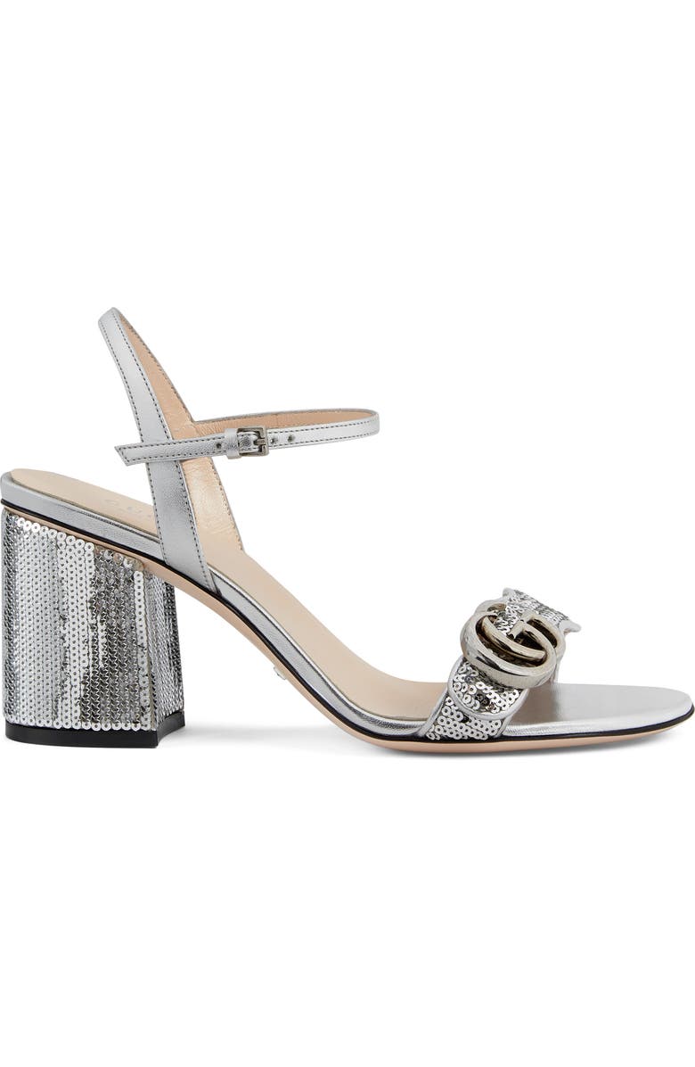Gucci GG Sequin Sandal, Alternate, color,