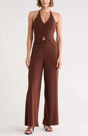 Halter Neck Vest Jumpsuit