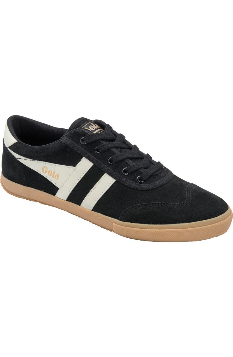 Gola Badminton Suede Plimsoll Sneaker, Main, color, Black/ Off White/ Gum