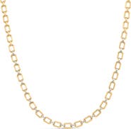 Haus of Brilliance Gold Vermeil .925 Sterling Silver 1/4 Cttw Diamond Bold Octagonal Link Necklace