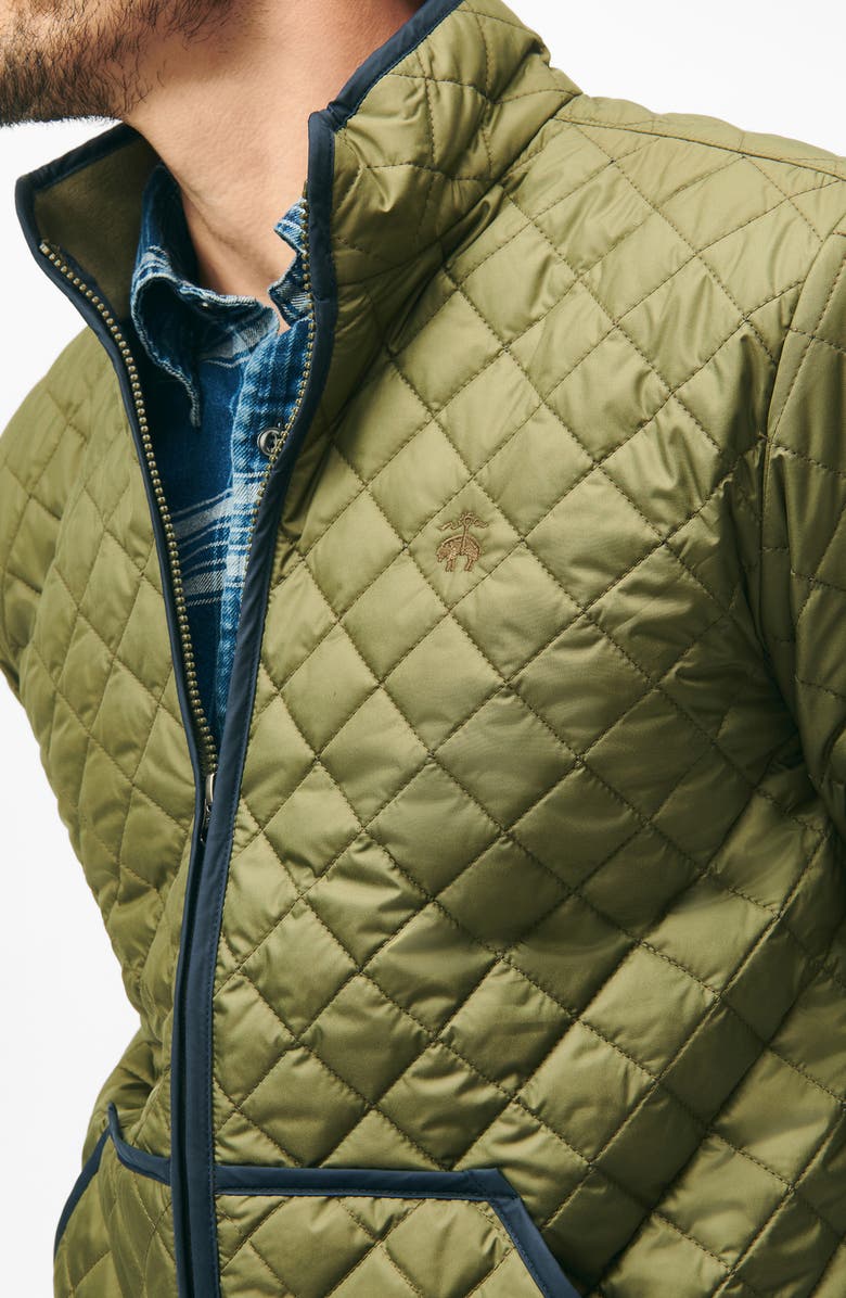 Brooks Brothers Water Repellent Diamond Quilted Liner Jacket, Alternate, color, 