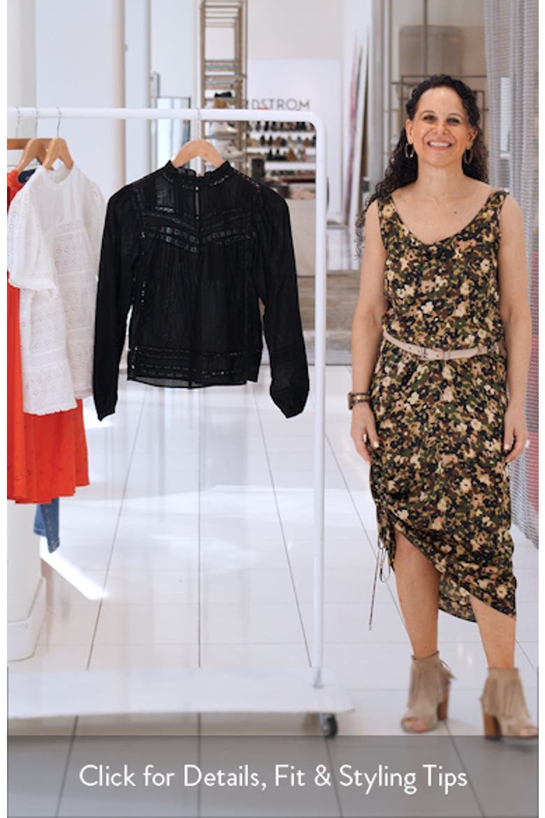 Reyna Lace Inset Cotton Peasant Top video