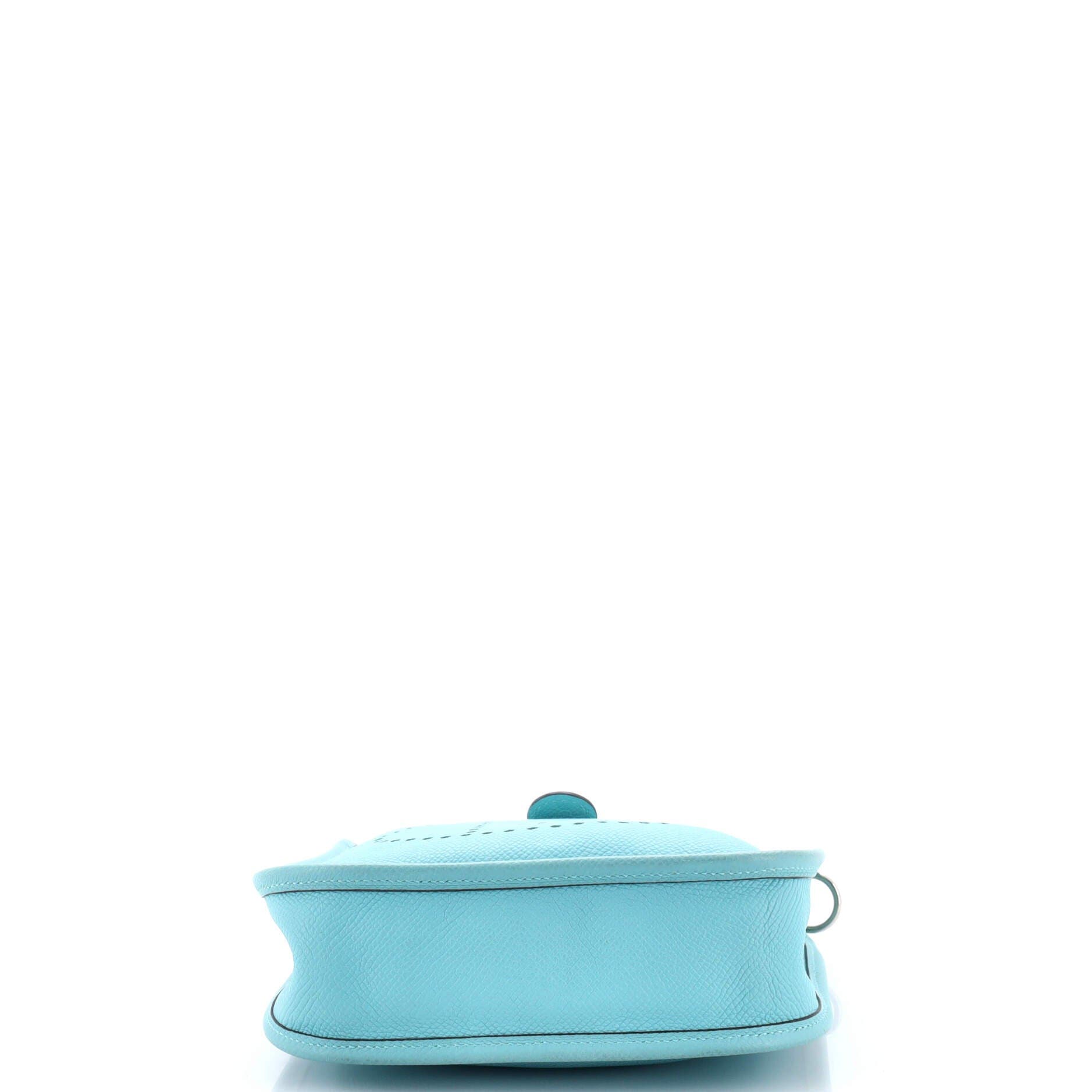 Pre-Owned Hermes Evelyne Bag Gen III Epsom TPM, Alternate, color, Bleu Atoll