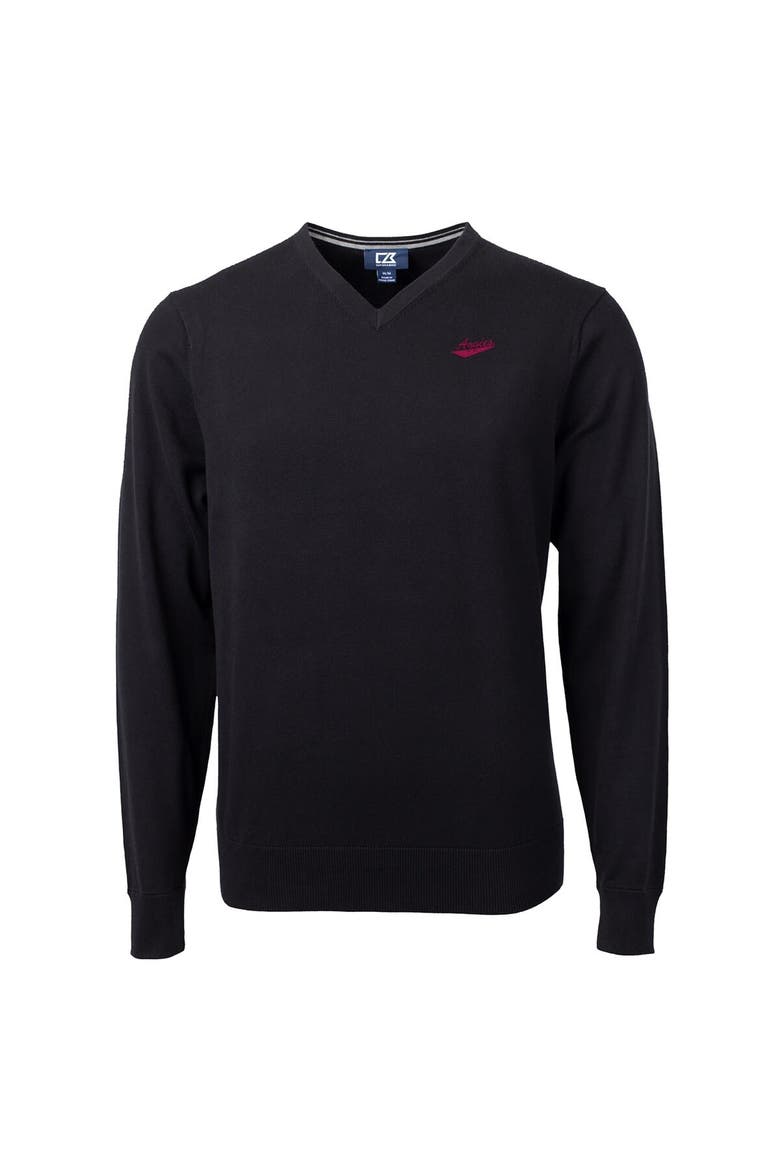 Men's Cutter & Buck Black New Mexico State Aggies Lakemont Tri-Blend Big & Tall V-Neck Pullover Sweater, Alternate, color, Black