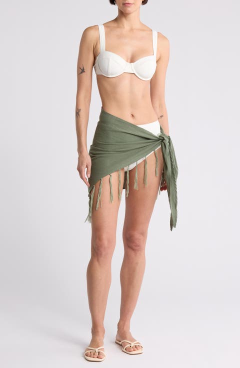 Sirena Tassel Linen Blend Sarong