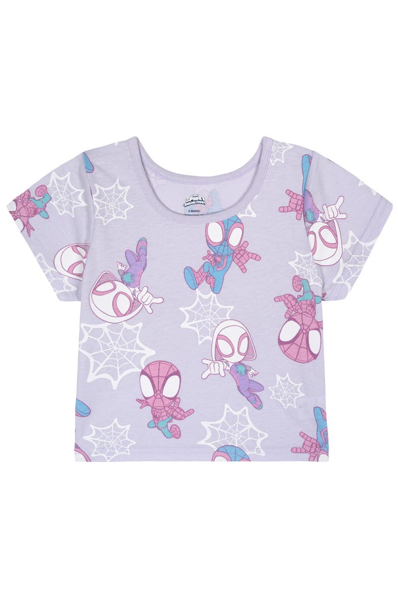 Spidey and His Amazing Friends T-Shirt and Tutu Skirt Set, Alternate, color, Spidey Ghost Purple