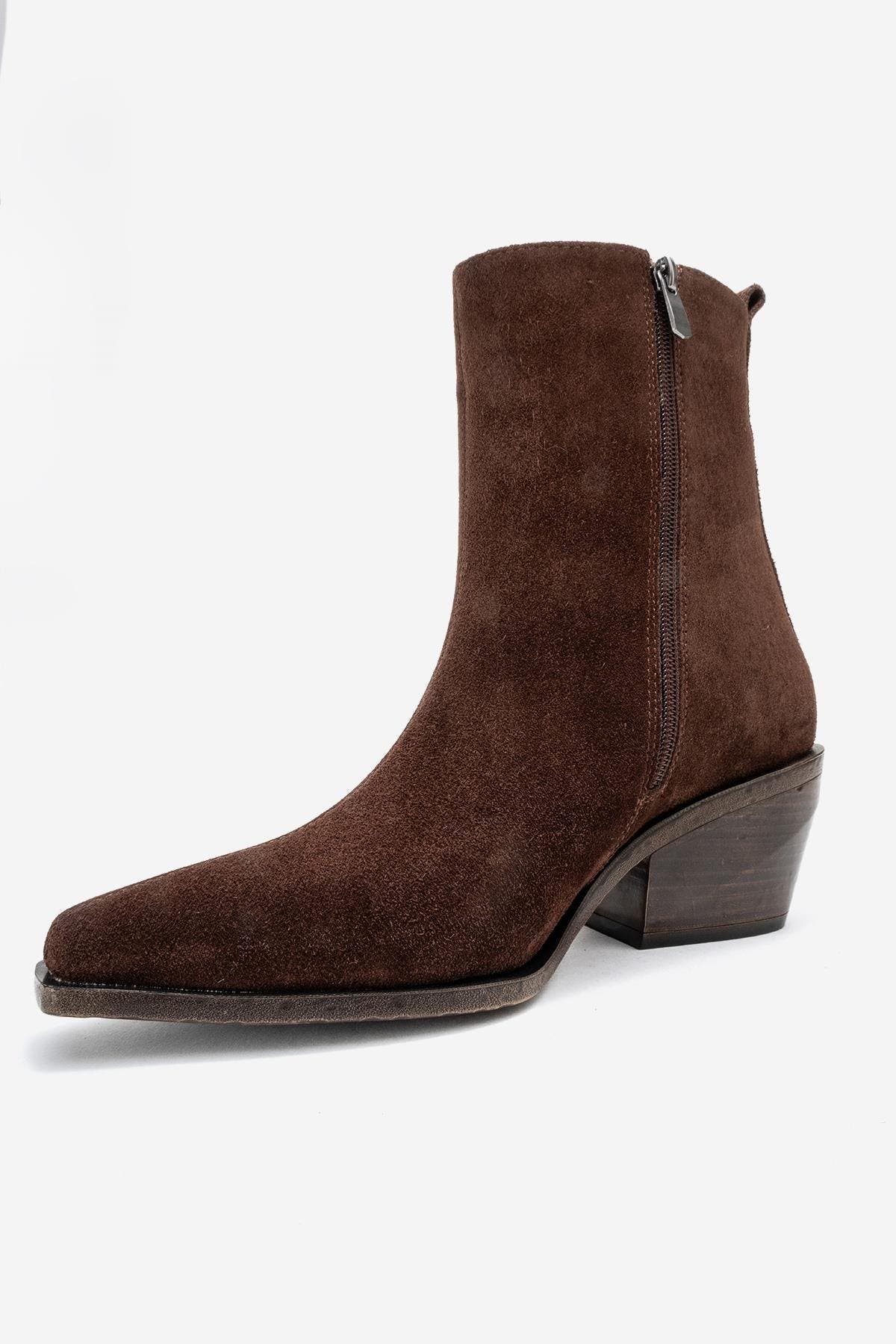 Lexia Leather Western Boot, Alternate, color, Brown