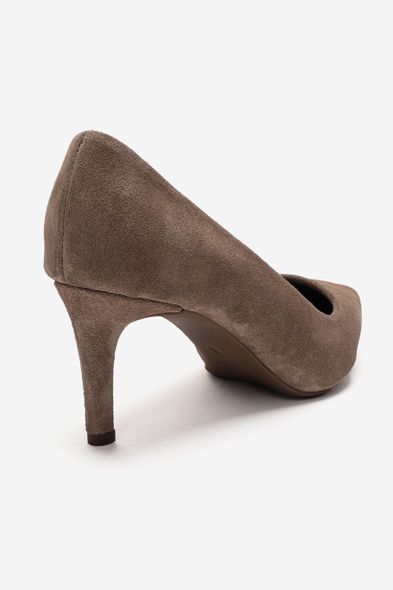 Clyde Leather Stiletto Pointed Toe Pump, Alternate, color, Mink Suede