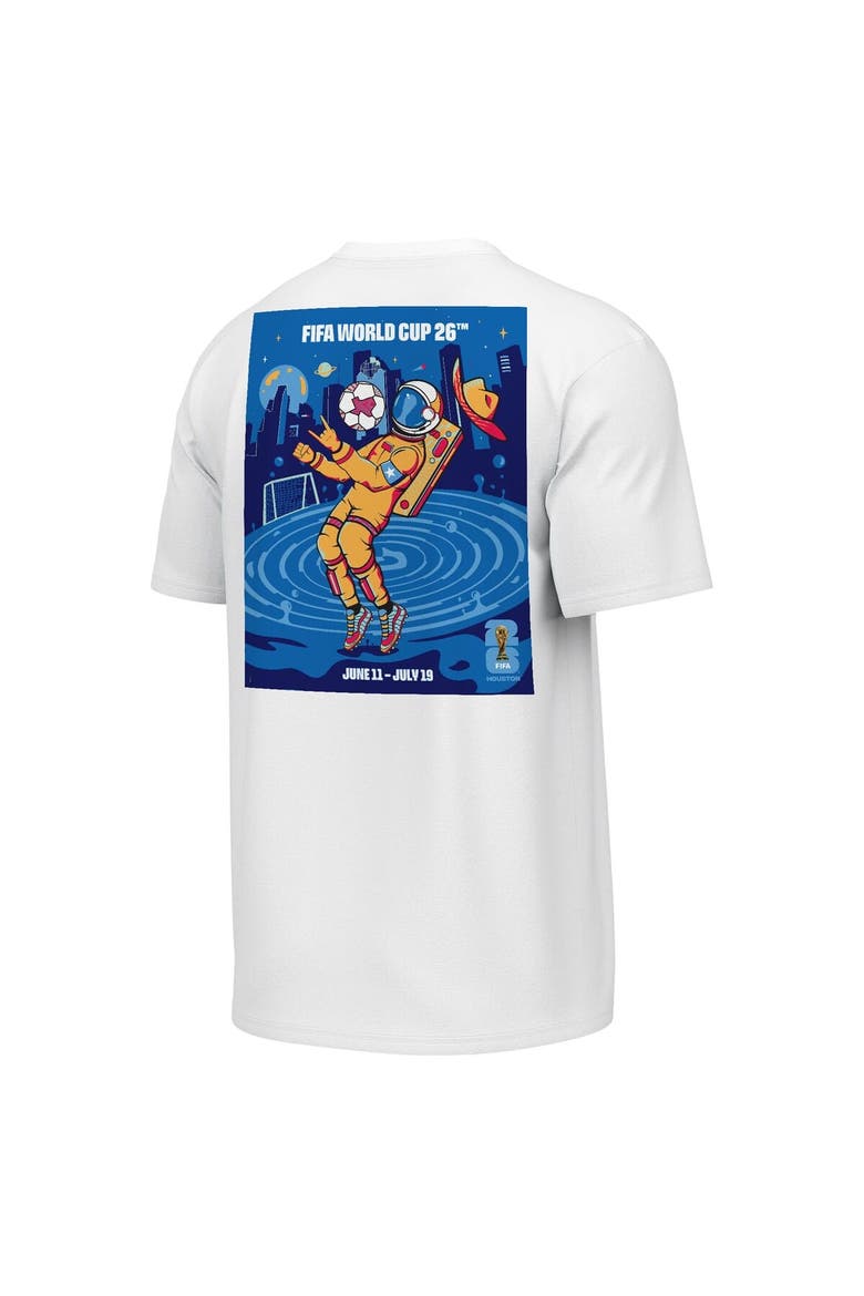 Men's Outerstuff White 2026 FIFA World Cup Houston Host City Poster Graphic T-Shirt, Alternate, color, White