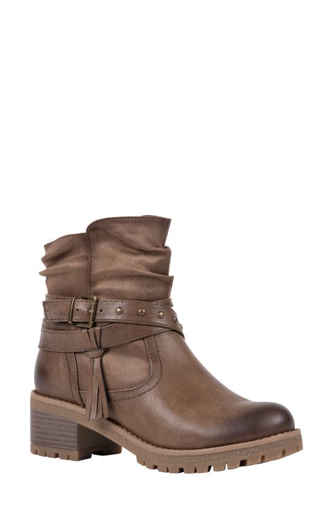 Pauline Faux Leather Moto Bootie