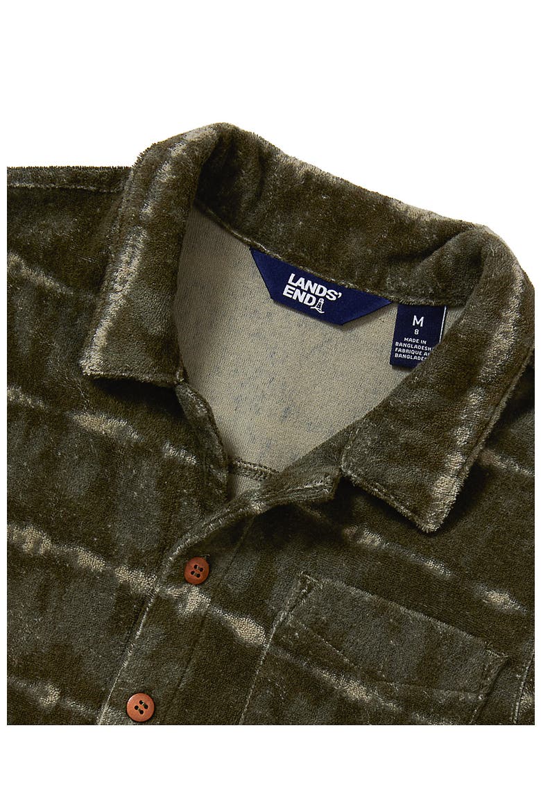 Boys Short Sleeve Terry Cover Up Set, Alternate, color, Olive Tie Dye