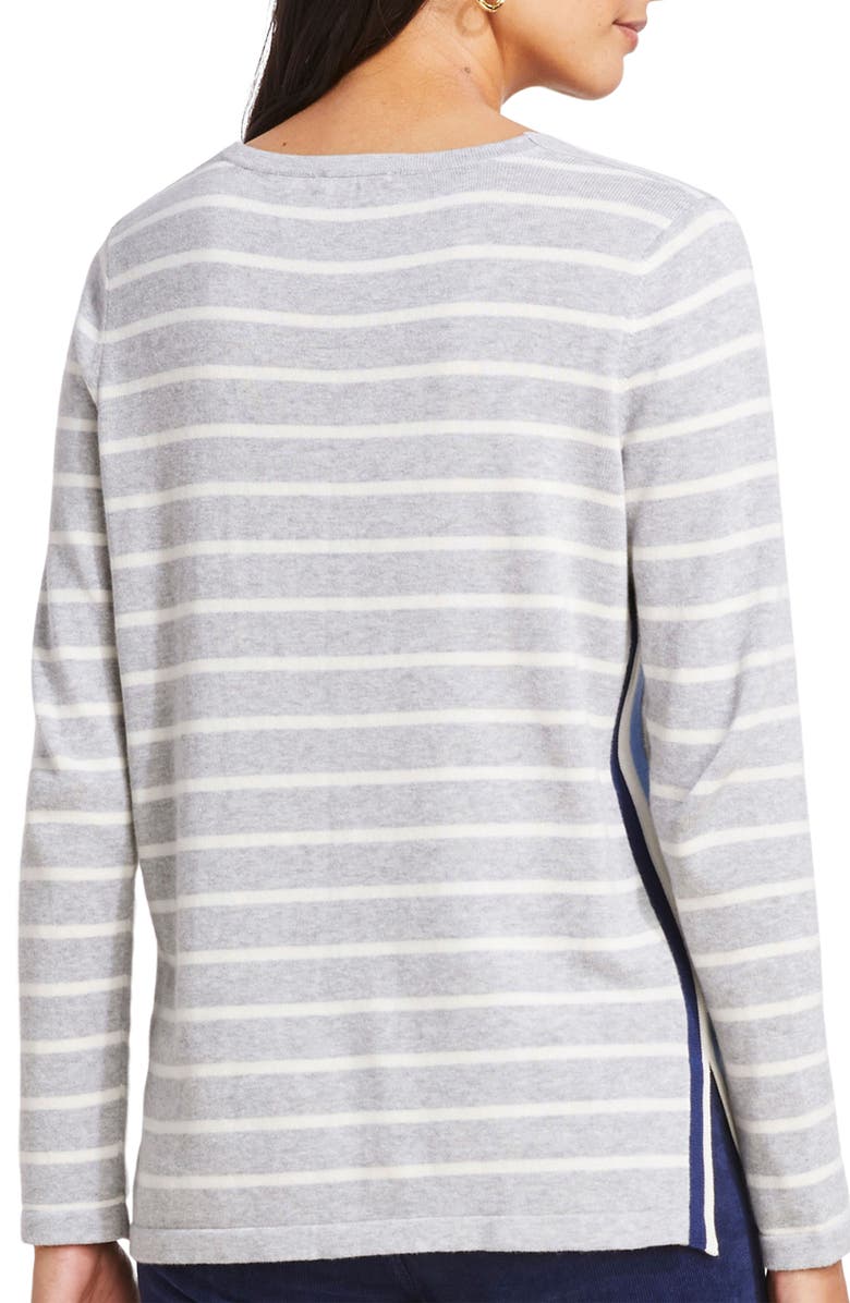 vineyard vines Stripe V-Neck Cotton Sweater, Alternate, color,