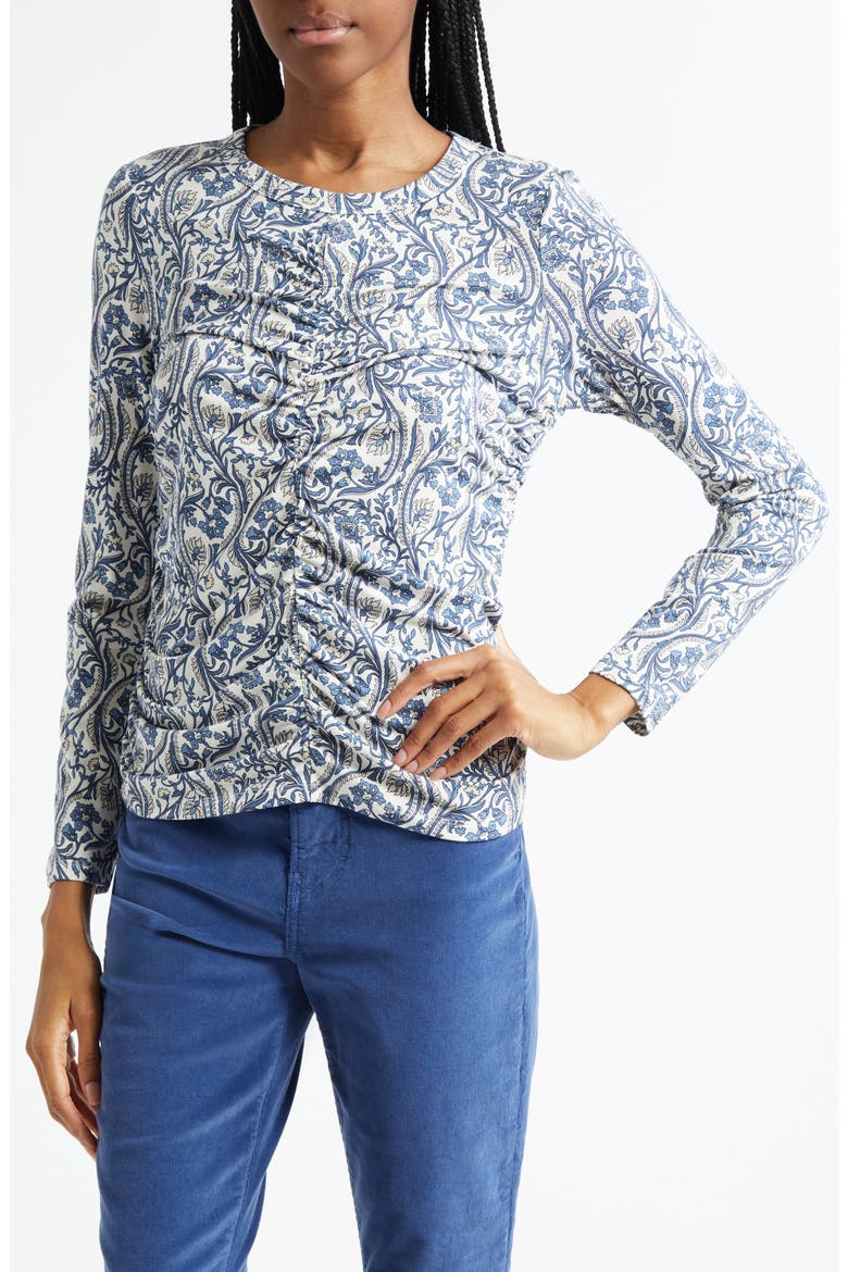 Palma Floral Paisley Top, Alternate, color, DOVE MULTI