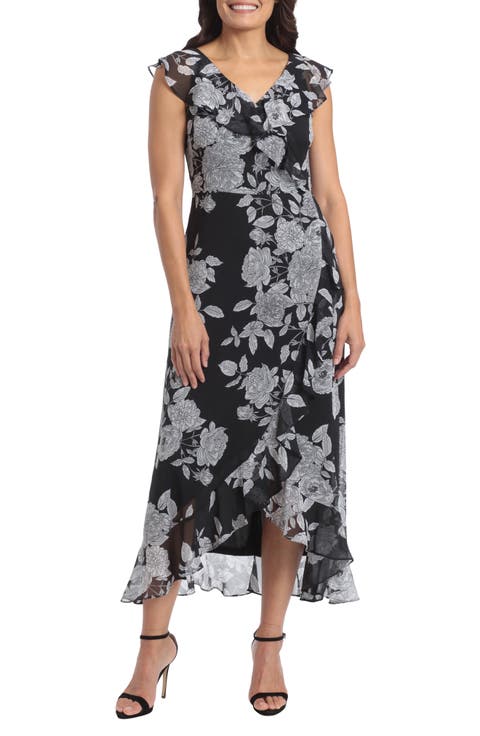 Ruffle Wrap Maxi Dress