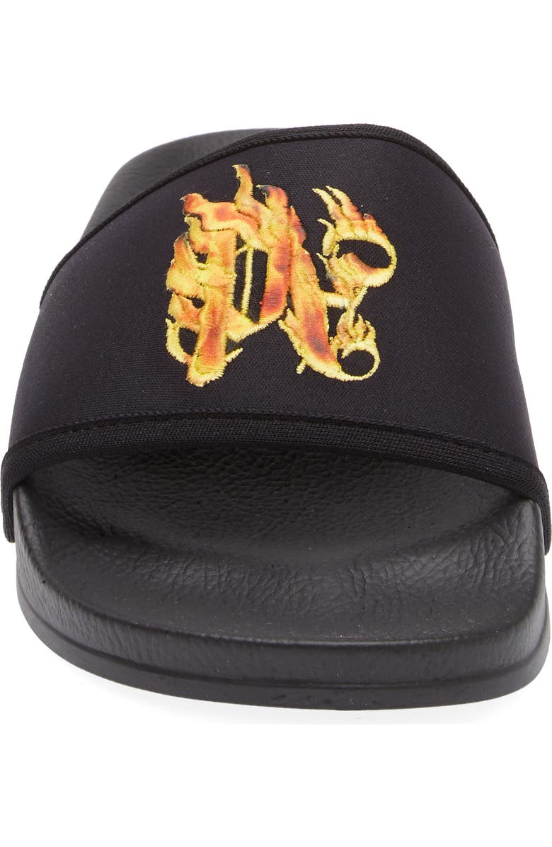 Palm Angels Burning Monogram Pool Slider, Alternate, color,
