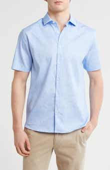 WESTZEROONE Rafael Short Sleeve Stretch Button-Up Shirt