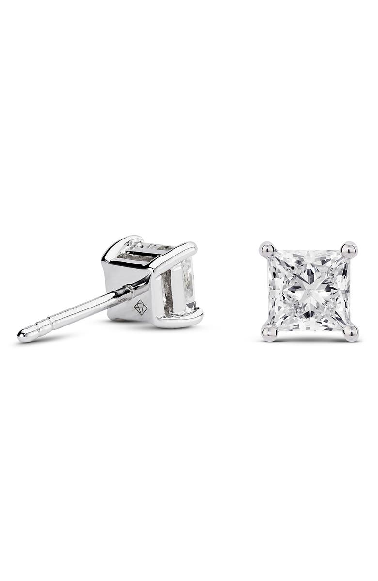 LIGHTBOX 2-Carat Princess Cut Lab Grown Diamond Stud Earrings, Alternate, color, 