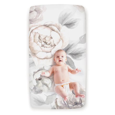 Signature Watercolor Floral Organic Cotton Fitted Crib Sheet
