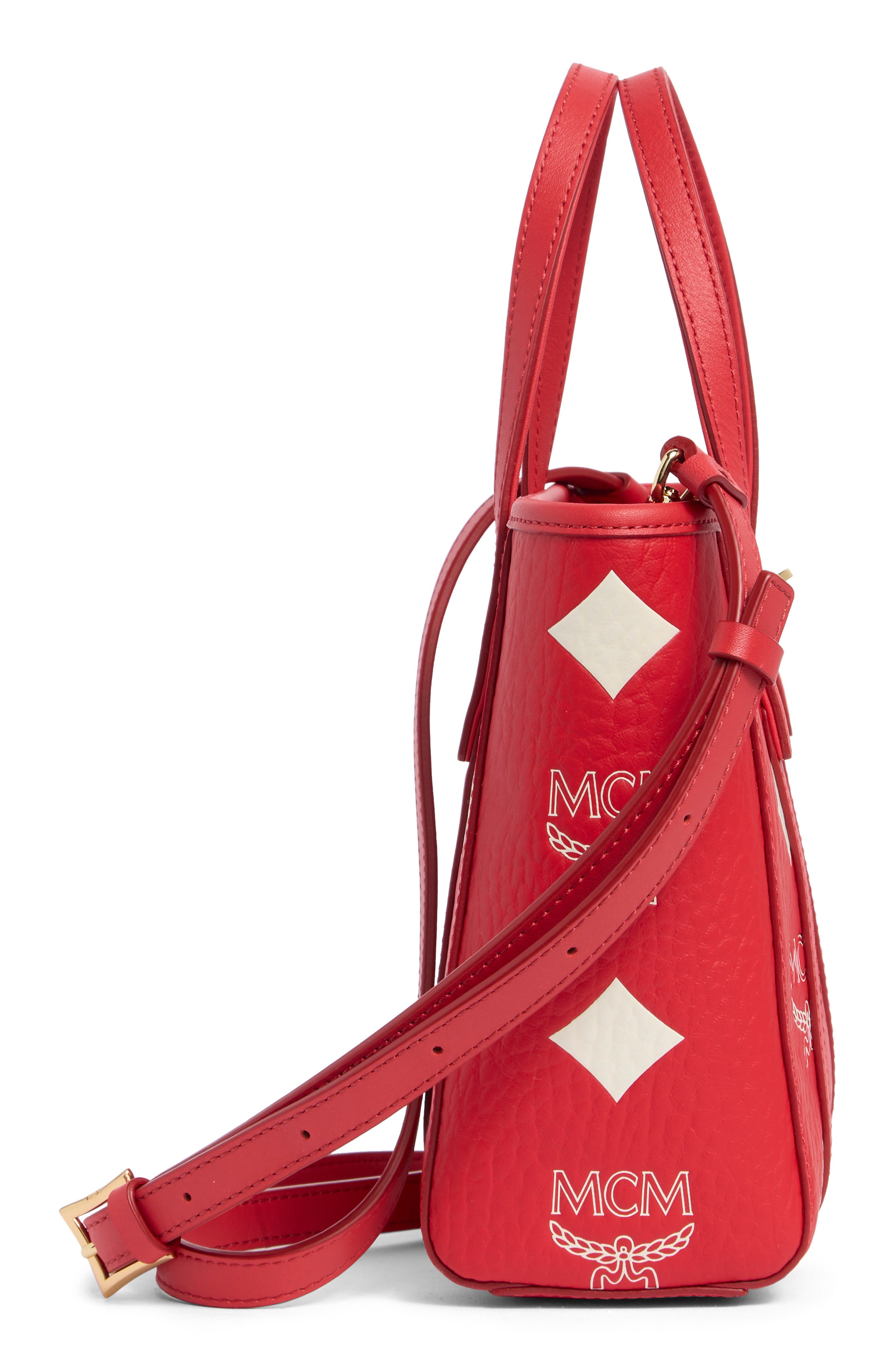 MCM Toni VI Mini Shopper Tote Bag, Alternate, color, 