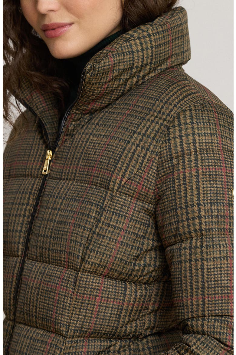 Plaid Puffer Jacket, Alternate, color, GRAND LODEN PLAID