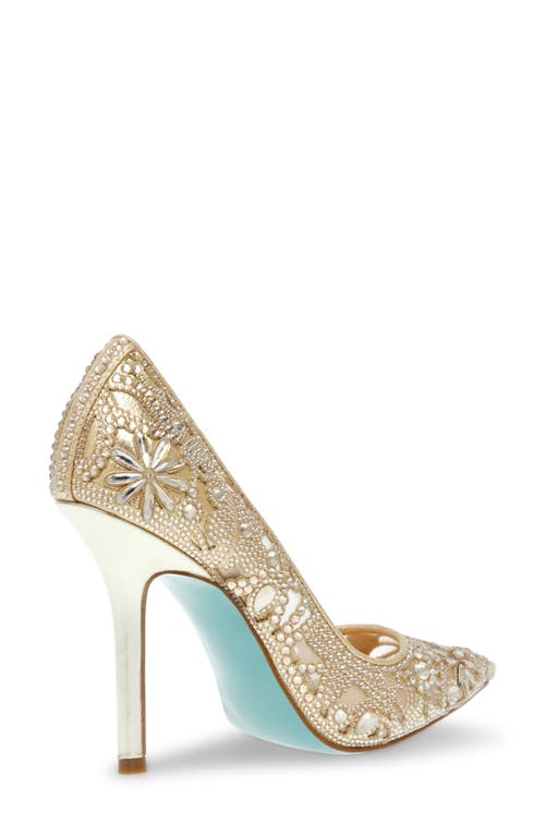 Shop Betsey Johnson Chic Half D'orsay Pump In Light Gold