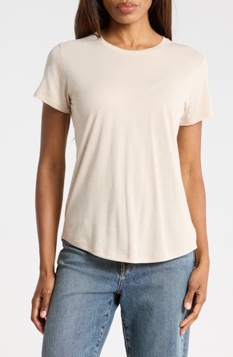 Crewneck Shirt Tail T-Shirt