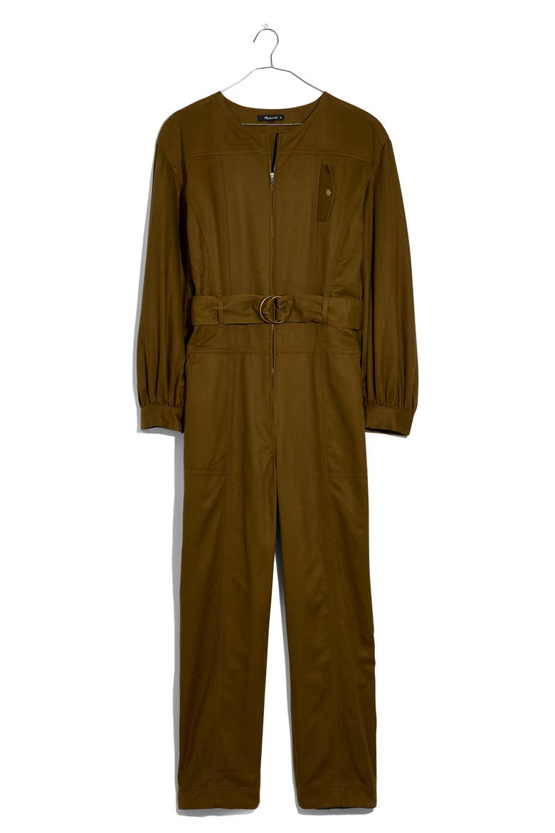 Tapered Leg Jumpsuit, Alternate, color, GOLDEN SPINACH