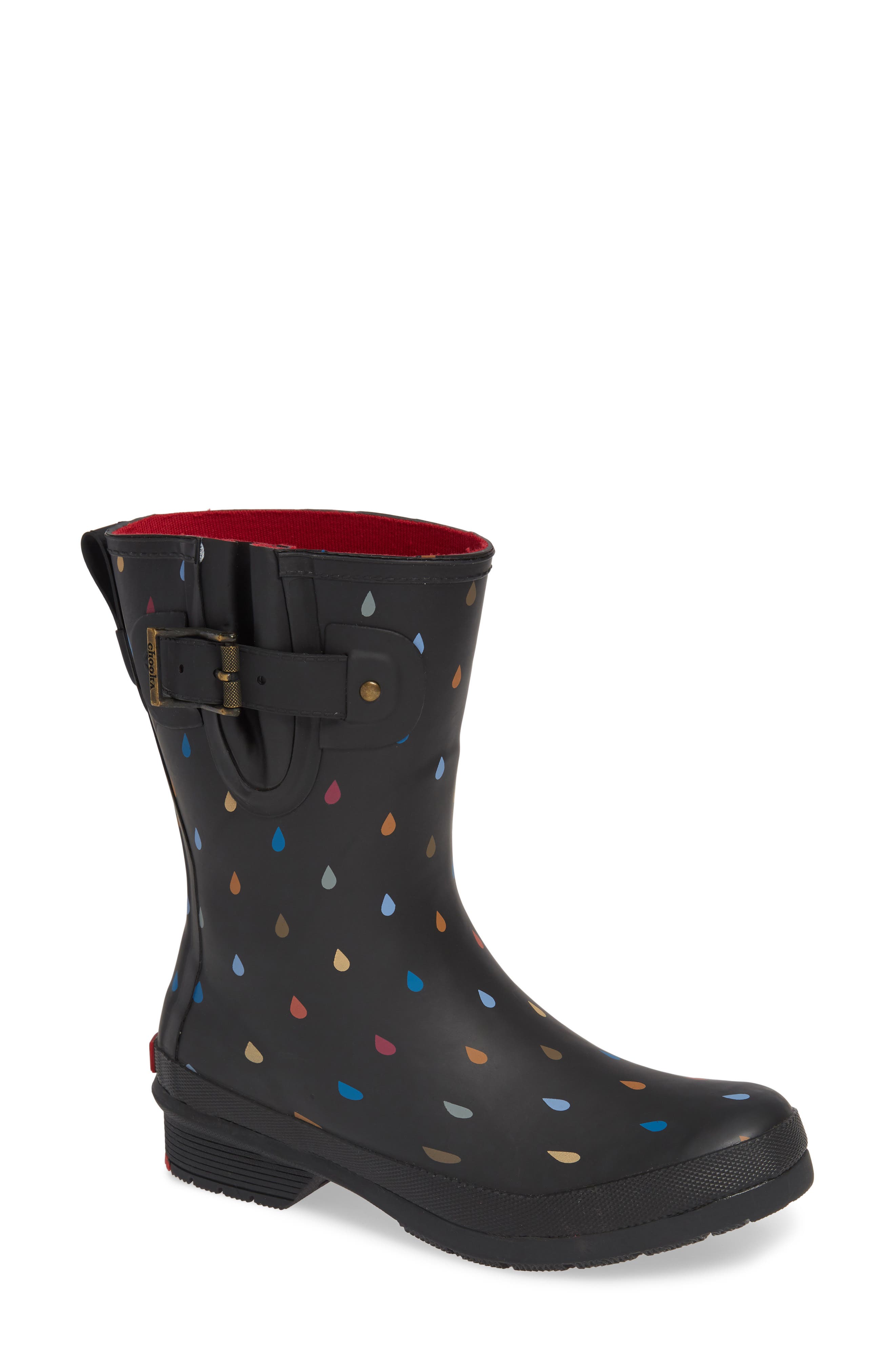 Chooka Dot Waterproof Rain Bootie, Main, color, 