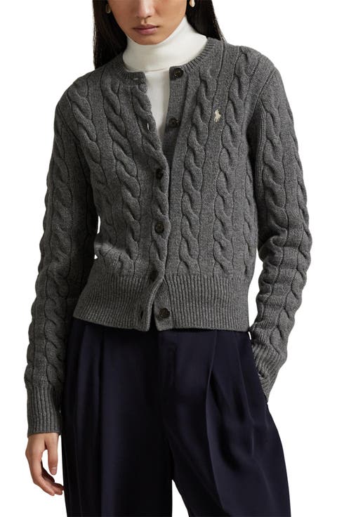 Cable Wool & Cashmere Cardigan