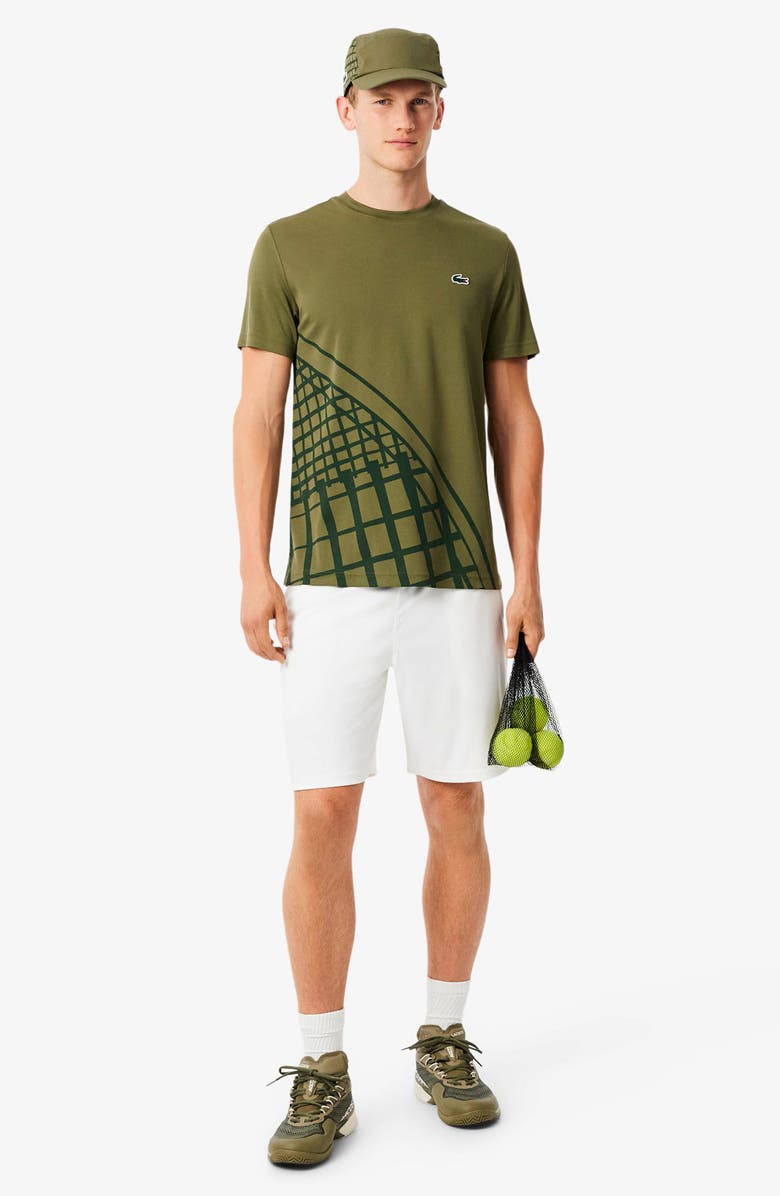 Lacoste Drawstring Jersey Shorts, Alternate, color, White