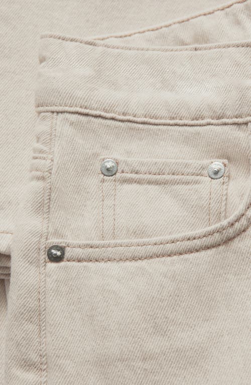 & Other Stories Cotton & Linen Wide Leg Jeans In Beige Dusty Light