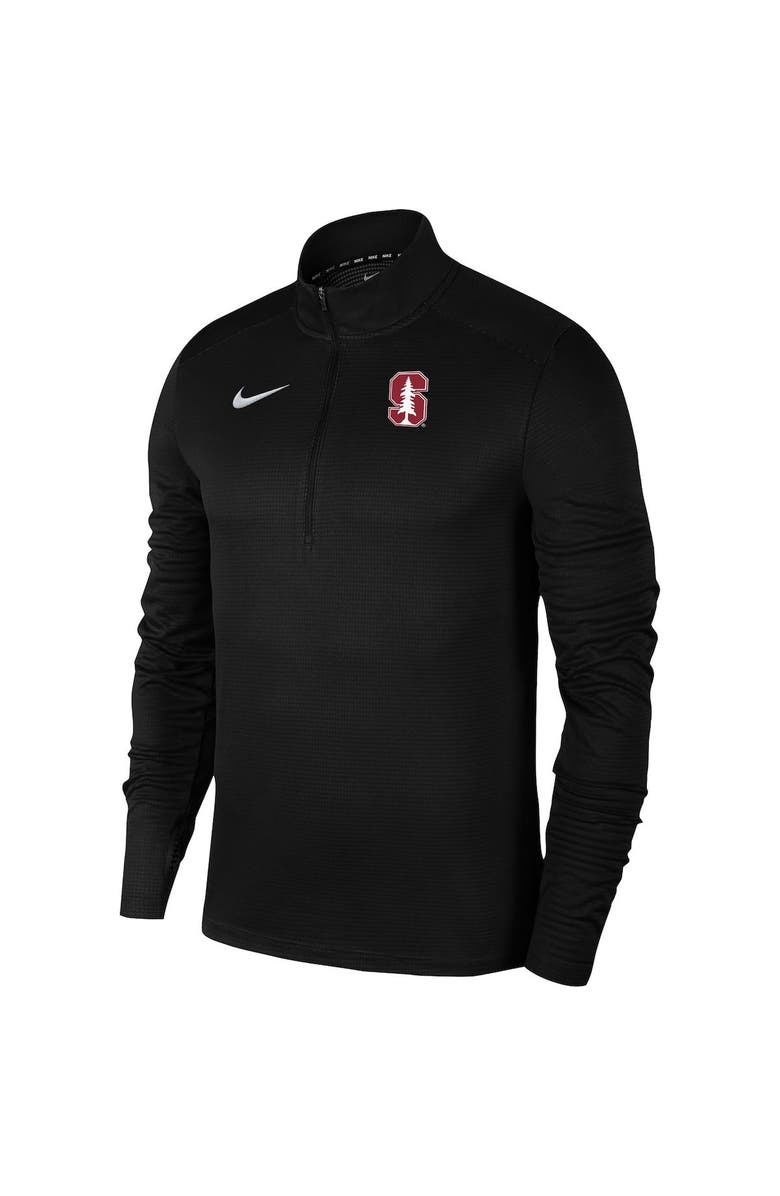 Nike Men's Nike Black Stanford Cardinal Primary Logo Pacer Performance Quarter-Zip Jacket, Main, color,
