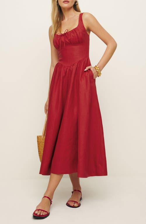 Reformation Balia A-line Linen Dress
