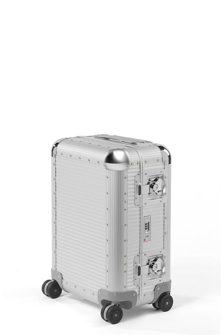 Bank S Spinner 55M Suitcase, Main, color, Moonlight Silver