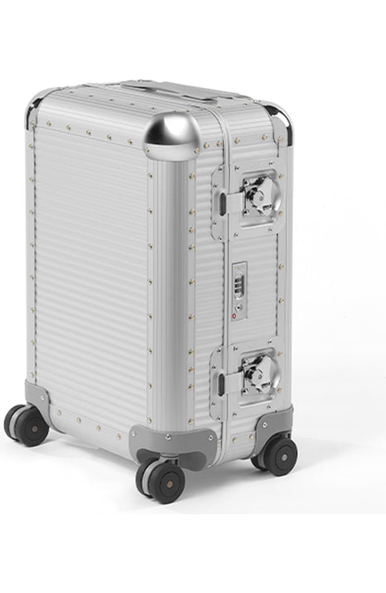 FPM - Fabbrica Pelletterie Milano - US Bank S Spinner 55M Suitcase, Main, color, Moonlight Silver