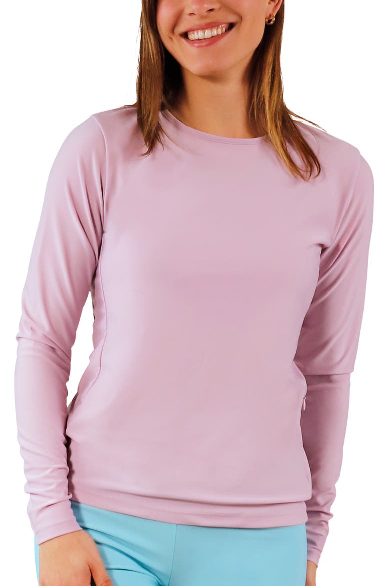 LS Crew Sun & Swim Shirt, Main, color, Lotus