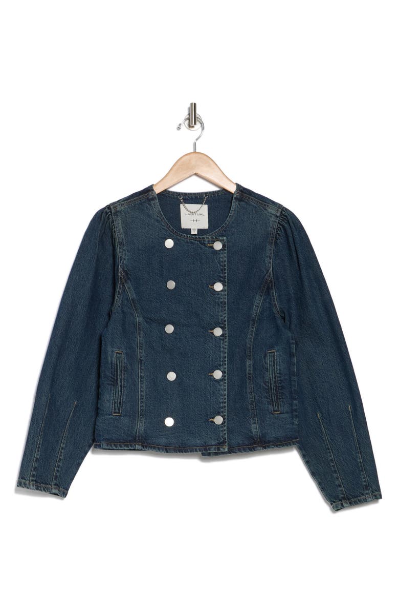Habitual Double Breasted Denim Jacket, Alternate, color, Tide
