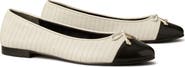 Tory Burch Quilted Cap Toe Ballet Flat