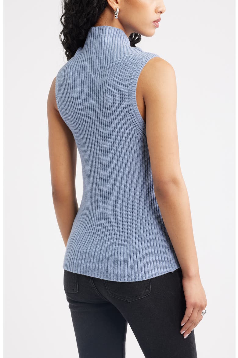 Sleeveless Funnel Neck Sweater, Alternate, color, BLUE TEMPEST