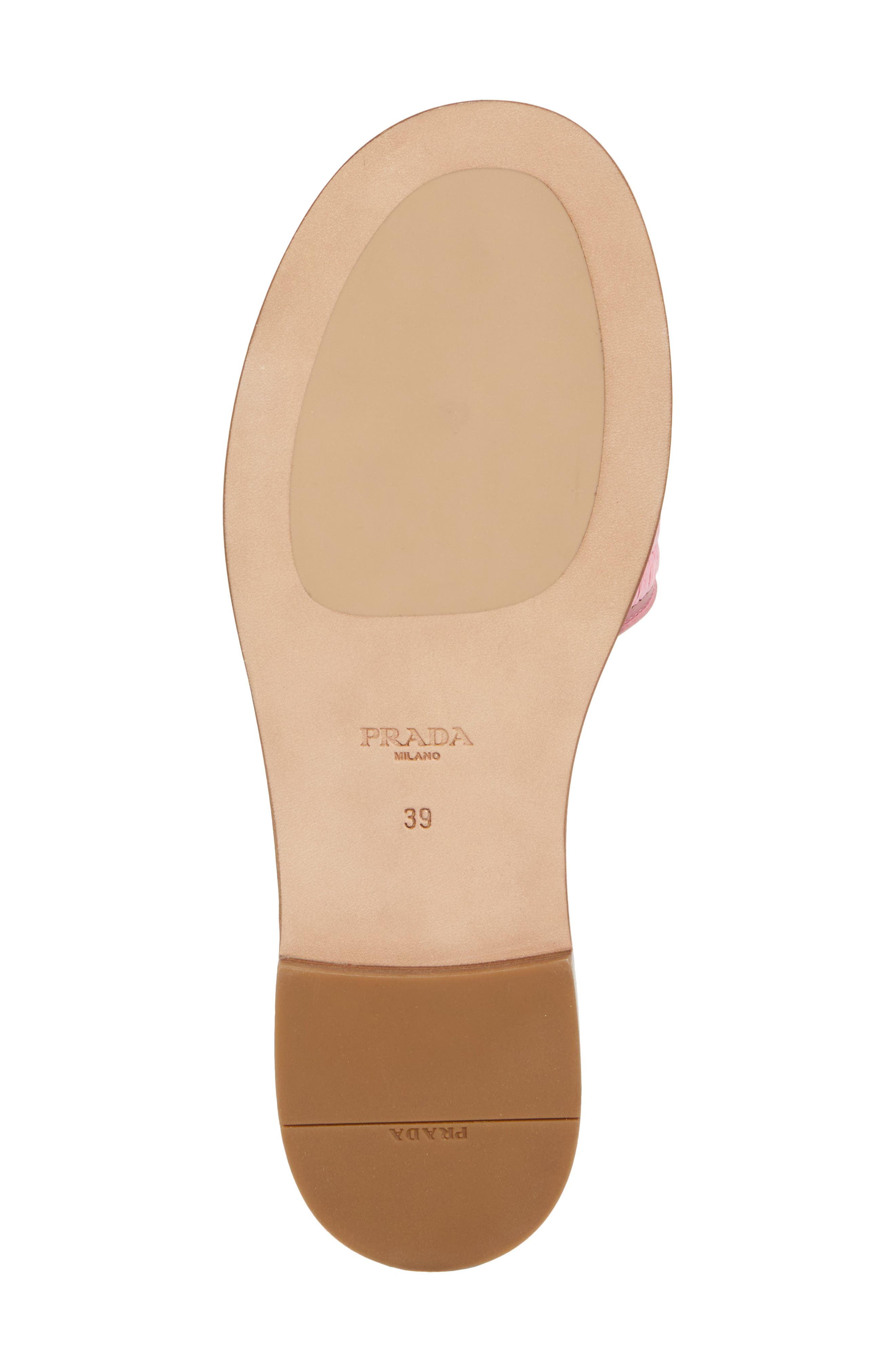 Prada Raffia Slide Sandal, Alternate, color, 
