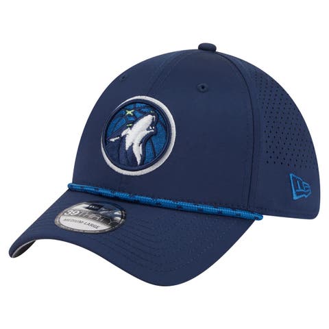 Men's New Era Navy Minnesota Timberwolves Featherweight Poly Rope Flex 39Thirty Hat