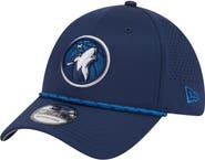 New Era Men's New Era Navy Minnesota Timberwolves Featherweight Poly Rope Flex 39Thirty Hat